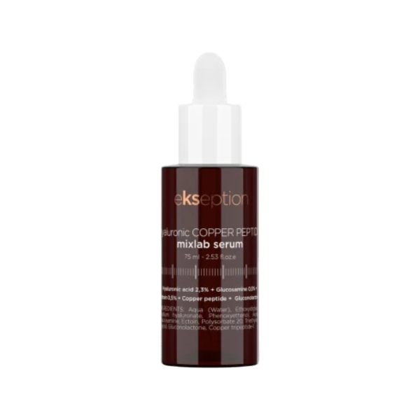 EKSEPTION Hyaluronic Copper Peptide serumas odos atjauninimui, drėkinimui ir apsaugai, 75 ml