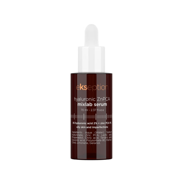 EKSEPTION Hyaluronic ZnPCA serumas riebiai, probleminei odai, 75 ml