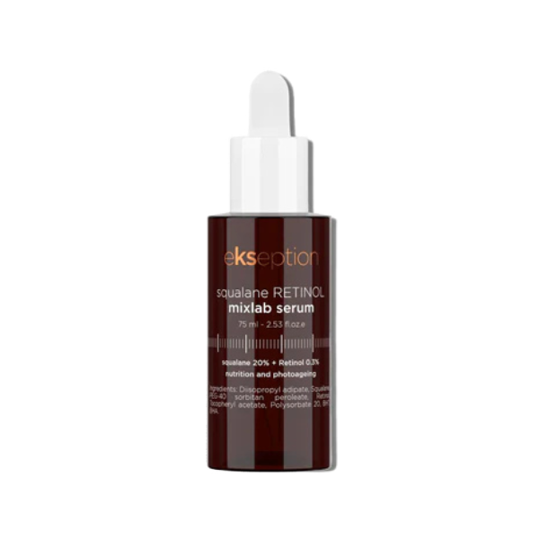 EKSEPTION Squalane Retinol serumas odos maitinimui, prieš fotosenėjimą, 75ml