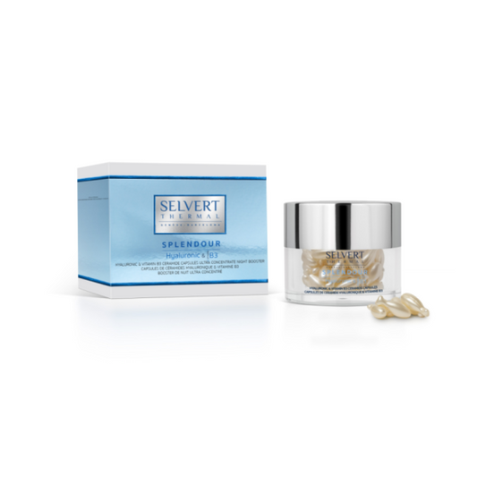 SELVERT THERMAL SPLENDOUR Hialurono r., vitamino B3 bei keramidų kapsulės, 60 vnt.