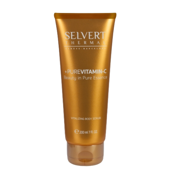 SELVERT THERMAL +PURE VITAMIN C Revitalizuojamasis šveitiklis kūnui, 200 ml