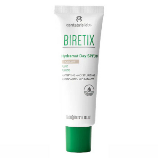 BIRETIX Hydramat Day SPF 30 fluidas su spalva, 50 ml