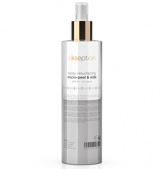 EKSEPTION Body Resurfacing Micro-Peel & Milk kūno pienelis mikro-pylingas, 400 ml