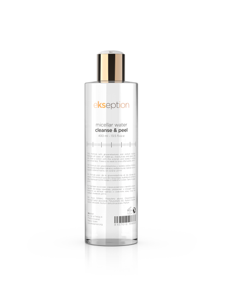EKSEPTION Micellar water cleanse & peel micelinis vanduo, 400 ml