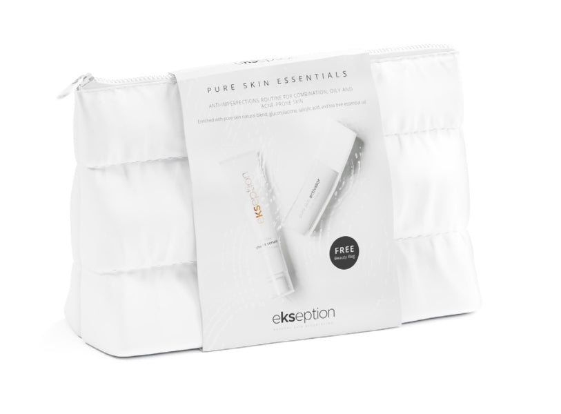 EKSEPTION Pure Skin Essentials rinkinys mišriai ir riebiai, aknės pažeistais odai