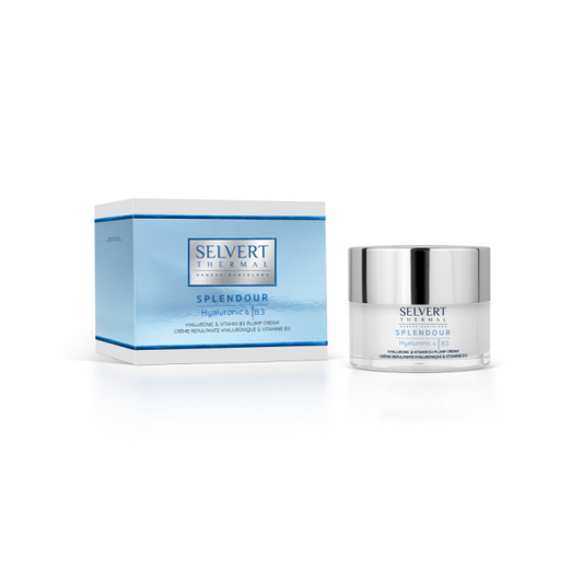 SELVERT THERMAL SPLENDOUR Drėkinamasis, stangrinamasis kremas su hialurono r. bei vitaminu B3, 50 ml
