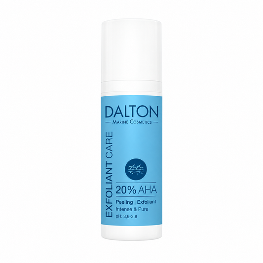 DALTON šveitiklis – AHA 20 %, 50 ml – AOB pakuotė, baltas fonas