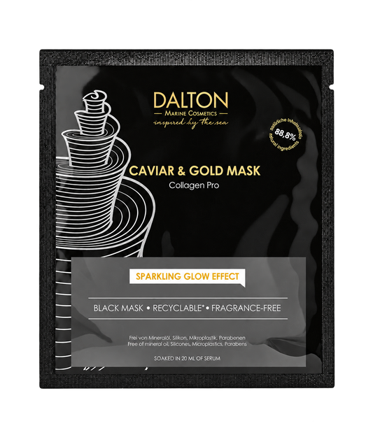 DALTON Caviar & Gold prabangi lakštinė kaukė su ikrais ir auksu, 1 vnt.