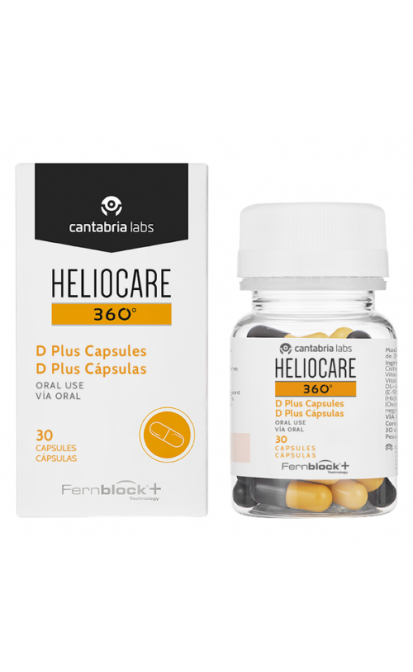 HELIOCARE 360 D Plus maisto papildai, 30 kapsulių