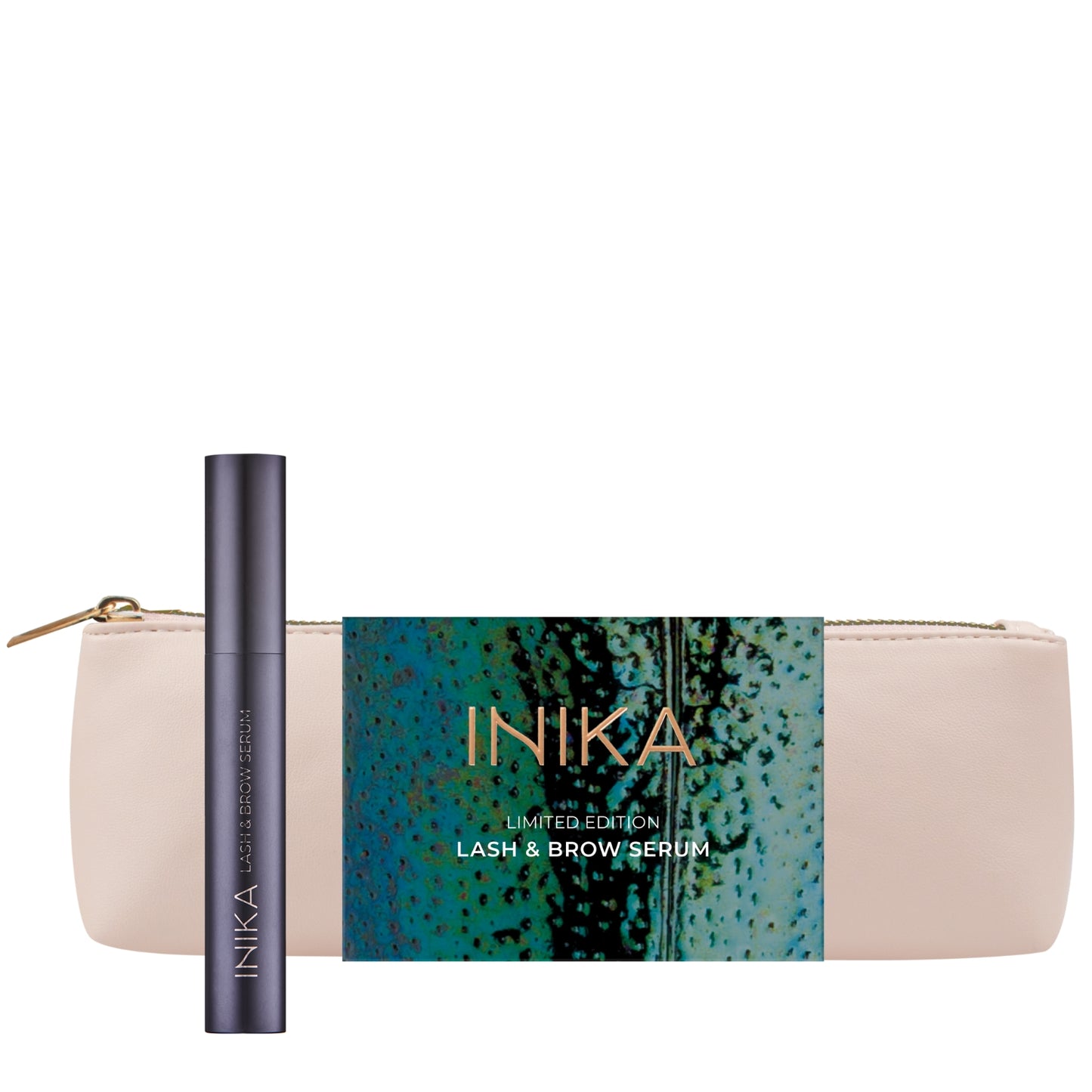 INIKA ORGANIC ripsme- ja kulmuseerum, 7 ml + kosmeetikakott
