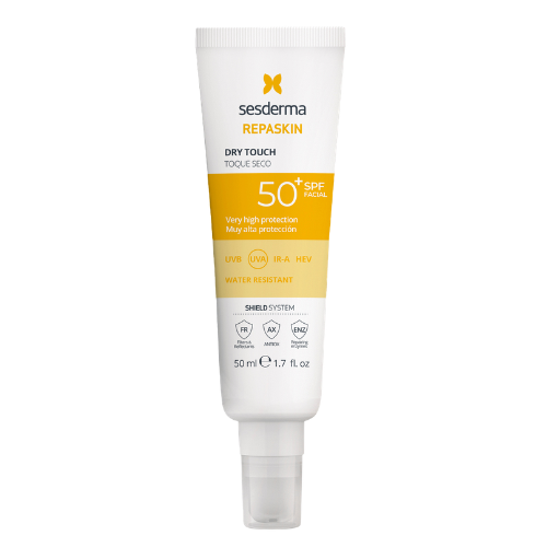 SESDERMA Repaskin Dry Touch apsauginė priemonė veidui SPF50+, 50ml