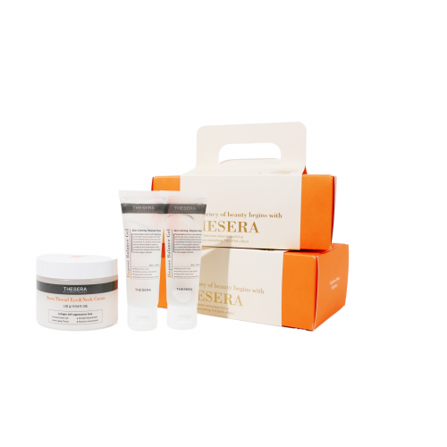THESERA rinkinys (Melting Thread paakių ir kaklo kremas, 100 ml + Repose Balance gelis 2x50 ml)